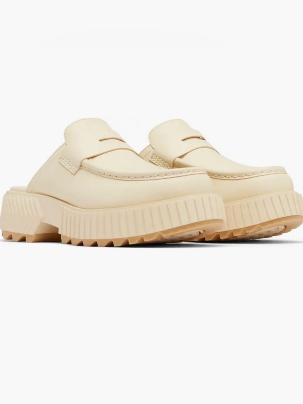 Sorel Women's Cream Platform Clog Mules